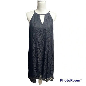 Candies black pleated halter swing dress size XL. NWT made to sparkle